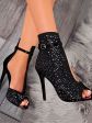 Stivaletto aperto stiletto