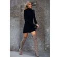 Minidress nero a manica lunga