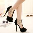 Pleaser con dettagli oro